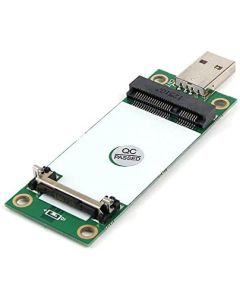 Mini PCIe WWAN Card to USB Adapter with SIM Slot, Mini PCI Express WWAN/LTE/4G Module Tester Converter, Support 30mm 50mm Wireless Wide Area Network Card