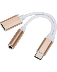 hudiemm0B Type C to 3.5mm Audio Cable, DOONJIEY USB Type-C Male to 3.5mm Earphone Audio Charging Splitter Adapter Cable