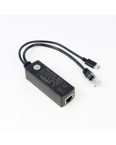 DSLRKIT Gigabit USB Type C Active PoE Splitter 48V to 5V IEEE802.3af Power Over Ethernet for Raspberry Pi 4 4B