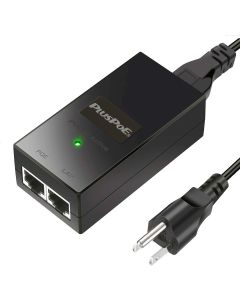 PLUSPOE 24volt Passive Gigabit PoE Injector Adapter for Ubiquiti and Mikroik Devices, Fit for Ubiquiti POE-24W-G (Not for 802.3af/at)