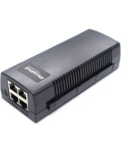 PLUSPOE Dual Ports Gigabit Power Over Ethernet Injector Adapter (35 Watts Max) with 2 PoE for IP Cameras, VOIP Phones or Access Points and Other 802.3af Devices