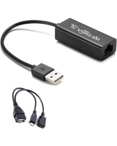 Ethernet Adapter for FIRE Stick (2nd Gen 3rd Gen and 4K Versions), Micro USB to RJ45 Ethernet Adapter with Power - up top 100Mbps