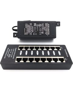 PoE Texas GPOE-8A-48v60w | 8 Port Gigabit Passive PoE Injector for PoE Cameras, IP Phones and WiFi Access Points | Includes 48 Volt 60 Watt Power Supply